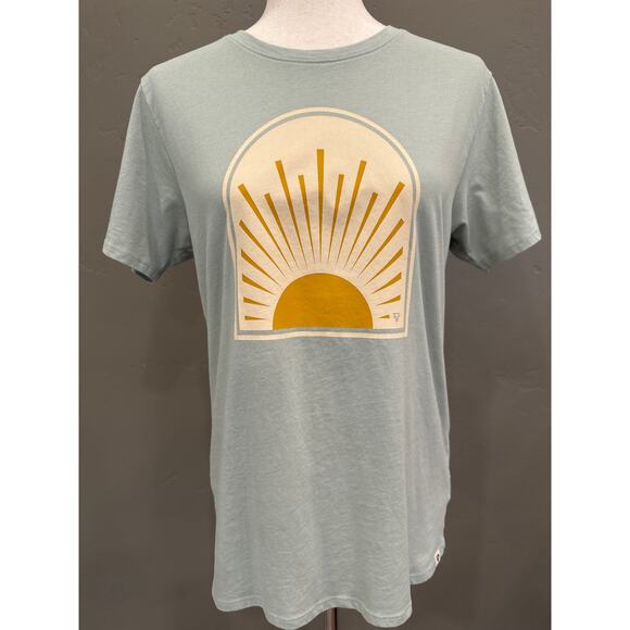 Liv Outdoor Rising Sun Graphic Flow T-shirt Sz Women's Large Cotton Tee NEW - Picture 4 of 10